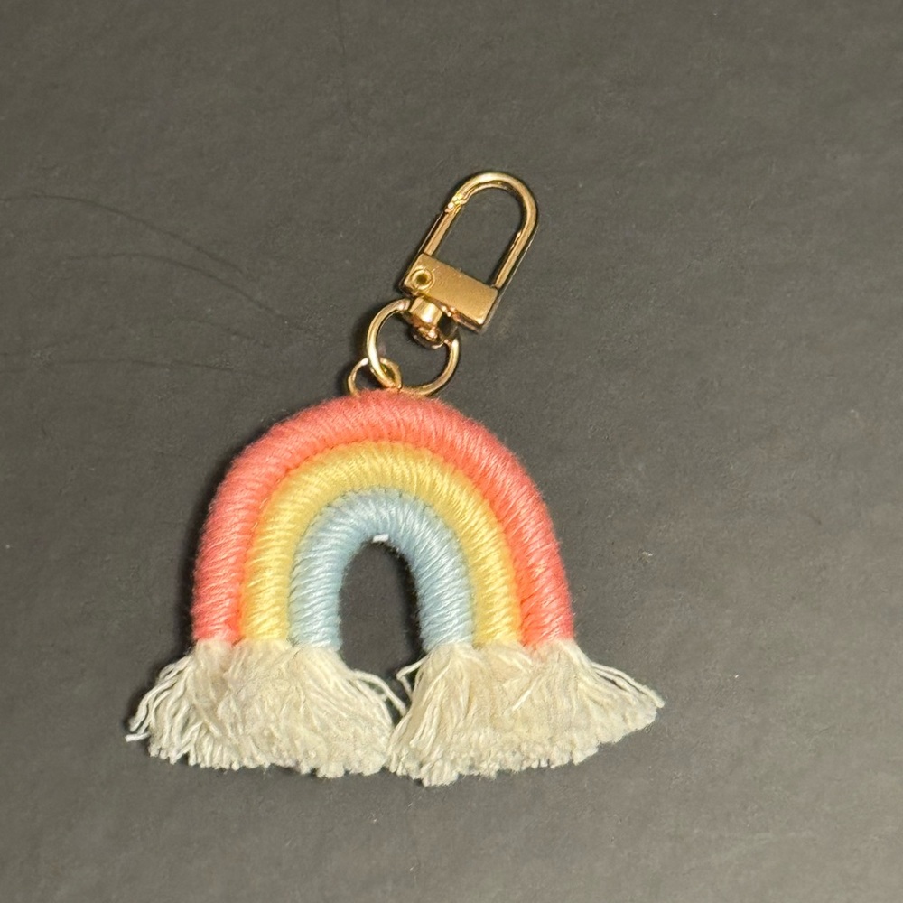 Rainbow Keychain with Tassels